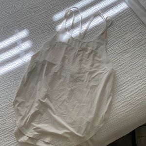 Loose white Lululemon tank top